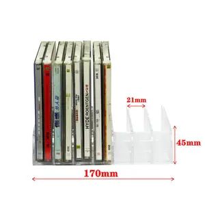 Clear Acrylic CD DVD Storage Box Display Rack Stand for 14 Standard CD Cases