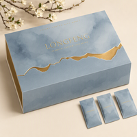 Coffret Cadeau de Luxe Personnalisé avec Motif Montagne Doré, Emballage Rigide pour Sachet de Parfum, Cosmétique, Cadeau de Mariage