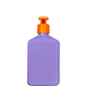 Nueva llegada: Botella de plástico redonda mate de PE personalizada con pulverizador y serigrafía para champú - Product Image 1