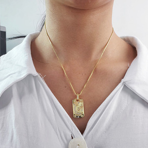 NZ1155 Chic Dainty Gold Plated zircone Diamond CZ Micro pavimentato Moon and Star Medal <span class=keywords><strong>Evil</strong></span> Eyes Daisy Disc Charm Chain collana - Product Image 6