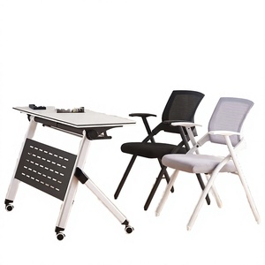 Table de conférence et chaise pliantes modernes Mekia - Bureau multifonctionnel mobile et long - Product Image 4