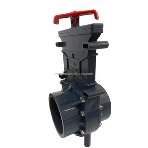 ПВХ слайд клапан нож запорный клапан сварочное соединение ручное управление DN65 - Product Image 4