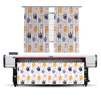 Impresora Locor de 3.2m con 4 cabezales para sublimación de tinta, ideal para imprimir en textiles, camisetas, sábanas, cortinas y fundas de edredón.