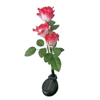 Lampes solaires en forme de rose, indice de protection IP65, pour bureau, jardin/cour, utilisation extérieure sur route, LED, énergie renouvelable, décoratives