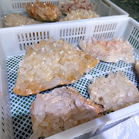 Vente en Gros Amas de Quartz Blanc Naturel aux Vertus Thérapeutiques Grande Géode de Cristal Clair Pierre en Vrac Sculpture Roche Décoration Maison