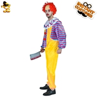 Costumes de Clown pour hommes adultes, livraison gratuite, déguisement d'halloween, effrayant, Clown maléfique, fête, vente en gros