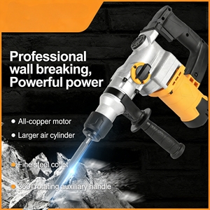 Martillo Rotatorio Eléctrico Industrial de 1200W con 2 Baterías, Motor sin Escobillas, <span class=keywords><strong>Taladro</strong></span> para Demolición de Concreto - Product Image 3