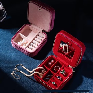 Nuevo Estuche de Joyería de Piel de Oveja con Cierre de Cremallera, para Anillos, Collares, Aretes y Uñas, Multifuncional, Portátil, para Viajes - Product Image 4