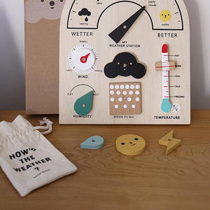 Productos para Dropshipping 2026: Exquisito Barómetro Meteorológico de Madera para Preescolares, Herramienta de Educación Temprana en Mi Estación Meteorológica de Juguete - Product Image 2