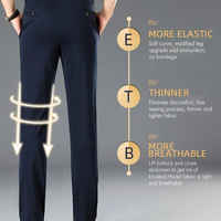 Pantalon de jogging homme sur mesure de haute qualité, coupe droite, extensible, décontracté, formel, pour le travail, le bureau, imperméable, respirant, en tissu peigné