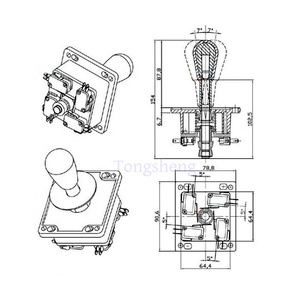 American Style Joystick COMPETITION 4/8 WAY JOYSTICK <strong>Red</strong> and Black Balltop <strong>Arcade</strong> Joystick for <strong>Arcade</strong> Game Parts - Product Image 6