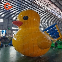 Canard gonflable publicitaire d'extérieur, étanche et hermétique, canard jaune gonflable factice