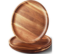 Plateau/Plats en bois d'acacia naturel, écologique, pour servir, plateau de fromage et ensemble de plats, plateau de table basse