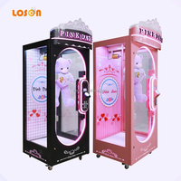 Machine de jeux d'arcade à monnayeur pour gagner de l'argent avec poupée en peluche géante, jeu de coupe de corde, pince à griffes et jeu de coupe de cheveux