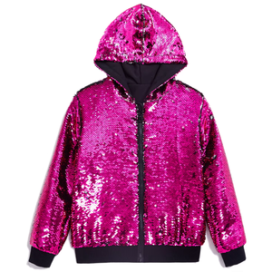 Nuova <span class=keywords><strong>Giacca</strong></span> da <span class=keywords><strong>Uomo</strong></span> alla Moda con <span class=keywords><strong>Paillettes</strong></span> e Cappuccio, Tinta Unita, con Cerniera Luccicante, Abbigliamento Casual per Feste e Balli - Product Image 4