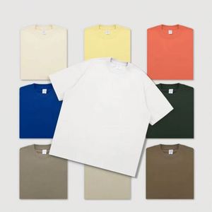 Men's Wear 305G Cotton Heavy Short Sleeve Spring Summer New Shoulder Solid Color Street Style Oversize T-shirt - Product Image 1