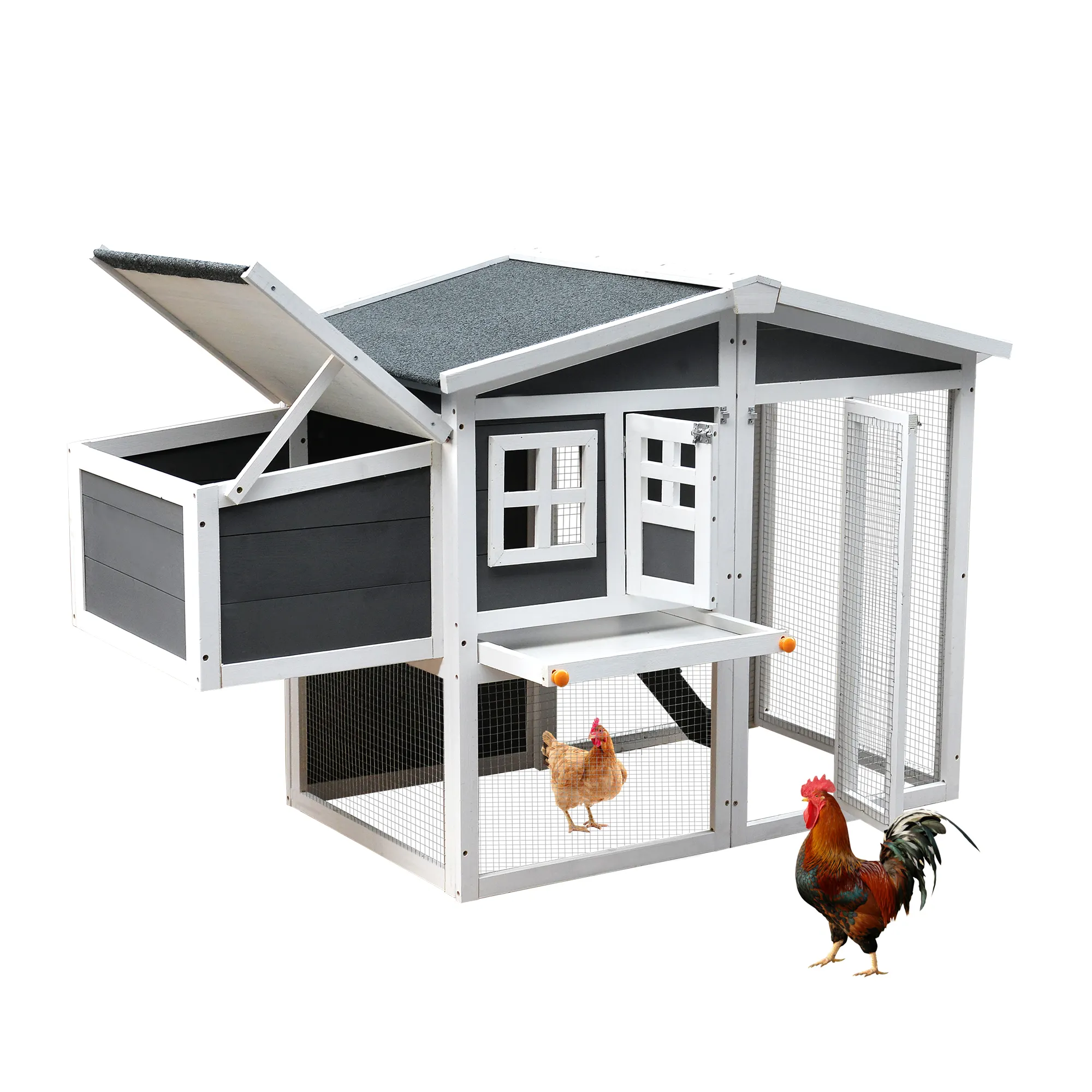 2024 Schlussverkauf starke moderne Haustierkäfig häuser Hühnerstall und laufwerk mit Nistkästen
