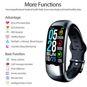 Bracelet intelligent OEM PPG ECG <span class=keywords><strong>avec</strong></span> suivi de la pression artérielle, de l'<span class=keywords><strong>oxygène</strong></span>, de la fréquence cardiaque, <span class=keywords><strong>du</strong></span> rythme cardiaque variable, podomètre, suivi sportif, <span class=keywords><strong>avec</strong></span> SDK API - Product Image 4