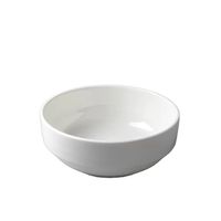 Bol à soupe rond de 5/5,5 pouces, assiette basse coréenne en céramique blanche, pour dîner, dessert, riz, en porcelaine