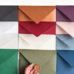 Enveloppes d'emballage en papier velours flanelle de luxe en gros, épaisses, imprimées UV, estampage à chaud doré pour invitations professionnelles DIY et événements festifs - Product Image 5