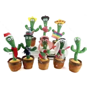 Vente en gros d'usine Zhejiang : Cactus Dansant en Peluche Ultra Douce avec Coton PP, Lumière LED Rechargeable par USB, Musique, Chant et Parole - Product Image 1