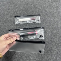 Sac à fermeture éclair en PVC givré réutilisable et portable pour l'emballage d'accessoires de bijoux, mini sac à fermeture éclair givré, pochette de rangement compacte pour les voyages