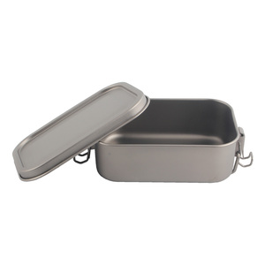 Airtight Leak Proof Single Tier 1 <b>Compartment</b> Simple Style Stainless Steel Rectangle Food Container <b>With</b> Lid - Product Image 5
