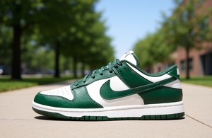 <span class=keywords><strong>Nike</strong></span> Dunk Low Michigan State <span class=keywords><strong>Zapatillas</strong></span> informales de cuero verde y blanco <span class=keywords><strong>para</strong></span> <span class=keywords><strong>mujer</strong></span>, transpirables, con cordones y punta redonda, <span class=keywords><strong>para</strong></span> todas las estaciones - Product Image 2