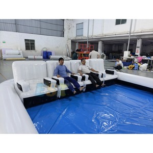 Bar Inflable para Piscina con 4 Asientos, Portátil para Jardín, Patio Trasero, Eventos, Fiestas, Playa, Carpa de Bar Inflable para Piscina - Product Image 5