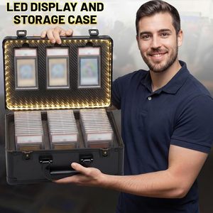 Boîte de rangement pour cartes gradées avec écran LED, grande boîte de rangement pour cartes <span class=keywords><strong>à</strong></span> collectionner - Product Image 3