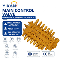 Vanne de commande PC60-7 pour excavatrice Komatsu PC60, compatible avec PC70-7 PC70-8 723-26-11100 723-26-10101, vanne de commande principale