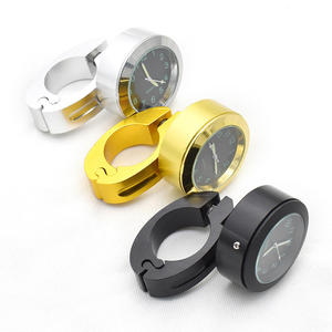 Horloge universelle de <span class=keywords><strong>guidon</strong></span> de <span class=keywords><strong>moto</strong></span>, 7/8 pouces, étanche, chromé, étanche - Product Image 1