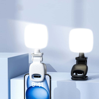 Mini lampe à clipser pour ordinateur portable, vlog, selfie et photographie de beauté - Lampe LED carrée de poche