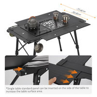 Table de cuisine pliante en aluminium pour pique-nique et barbecue, réglable en hauteur, portable, tactique, ultralégère, pour le camping, pliable, IGT