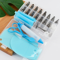 Kit de 29 douilles russes pour décoration de gâteaux avec 2 poches à douille, outils de glaçage, accessoires de pâtisserie