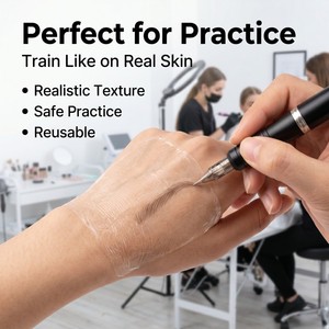 Piel Sintética para Práctica de Tatuajes, Gel Desprendible para Entrenamiento de PMU con Pegamento, Se Seca Transparente y se Desprende Limpio, 60 ml - Product Image 1
