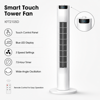 Ventilateur sur pied à économie d'énergie, refroidissement rapide, écran LED, 32 pouces, minuterie 7,5H, avec télécommande, vente flash