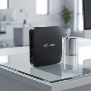 Venta al por Mayor de TV Box Android XS97 AmlogicY4 4GB + 32GB, WiFi de Doble Banda 2.4G/5GHz, 4KUHD, Android 14, Decodificador para Uso Doméstico y Hotelero - Product Image 1