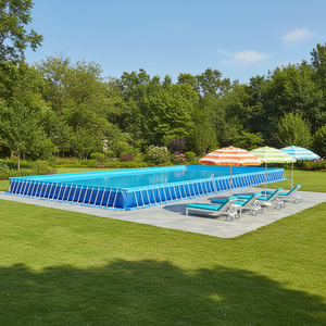 <span class=keywords><strong>Intex</strong></span> <span class=keywords><strong>Piscine</strong></span> à cadre rectangulaire en acier inoxydable et PVC avec kit d'installation et de réparation facile pour enfants - Product Image 4