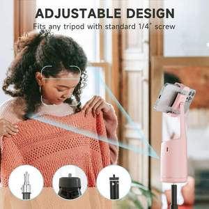 Trépied intelligent de suivi à 360° pour télécommande, support de selfie rechargeable pour diffusion vidéo en direct, trois- - Product Image 6
