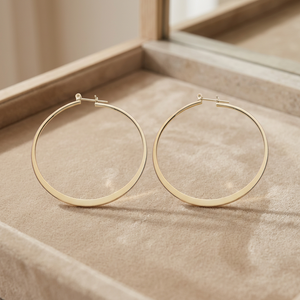 Wholesale 14K18K24K Gold Plated Custom Design Hoop Earrings Modern Classic Fashion Hoop Earrings Brass Gold <b>Filled</b> Hoop Earrings - Product Image 2