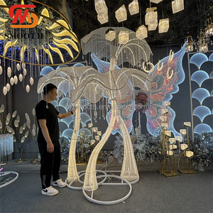 Accessoires de mariage SMOOTH, éclairage de route, lumière en forme de fleur, parapluie lumineux, fond lumineux LED pour la décoration de mariage - Product Image 1