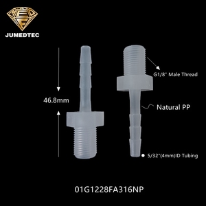 ข้อต่อเกลียวตัวผู้ PP แบบตรง สำหรับสายยาง ขนาด G1/8 G1/4 G3/8 G1/2 - Product Image 3