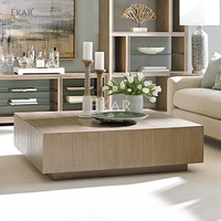 Mobilier salon moderne nouveau design, table basse carrée en métal