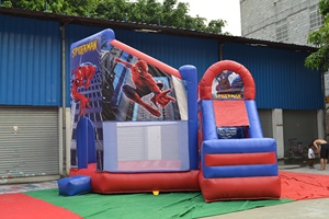 2025 nóng bán <span class=keywords><strong>Inflatable</strong></span> <span class=keywords><strong>Spiderman</strong></span> nhảy bouncy lâu đài đồ chơi với 0.55 mét Bạt PVC từ Plato vật liệu - Product Image 2