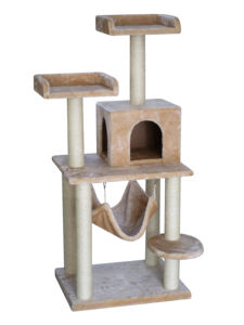 بيع بالجملة شجرة القط المستدامة سهلة التجميع مع خشب متين وأثاث القط القطيفة للف والتسلق - Product Image 6