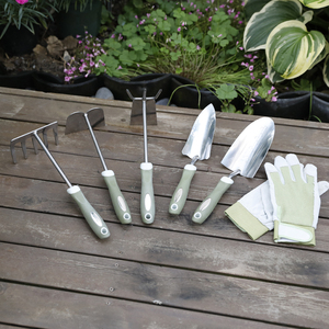 Manche en plastique de haute qualité en acier inoxydable petit Mini outils à main de jardin truelle transplanteur Culitivator fourche houe râteau désherbeur