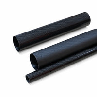 Tube rond en fibre de carbone 3K sergé haute résistance, diamètre extérieur et intérieur personnalisés, longueur sur mesure pour cadre d'équipement UAV