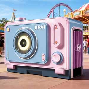 Cabina de Fotos JIPAI con Acabado de Madera Lacada, Compatible con Cámaras Réflex LED y iPad, Ideal para Bodas y Fiestas - Product Image 1