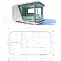 Capsule spatiale de luxe en aluminium préfabriquée, écologique et étanche, pour bureaux, bâtiments et hôpitaux en bord de mer tropicale